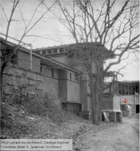 Photograph of a part of Taliesin taken on December 17, 1928. Photograph by architect George Kastner. Courtesy, Brian A. Spencer