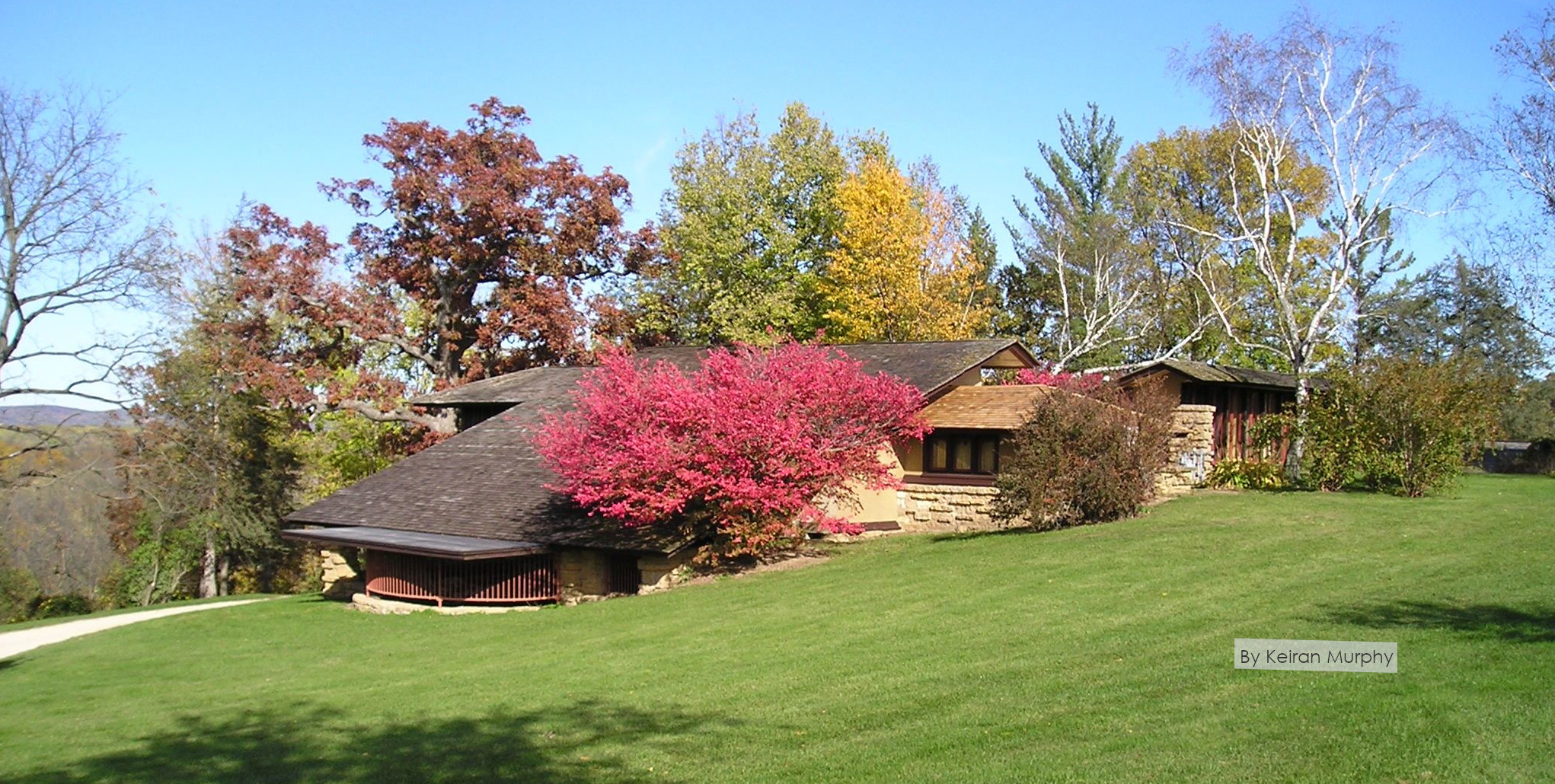 Color photograph of West Wing at Taliesin. By Keiran Murphy. Taken October 19, 2005