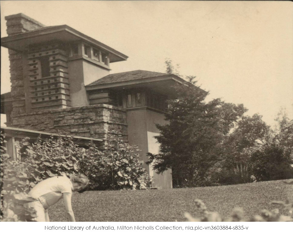 Taliesin Hill Tower in the Milton Nicholls Collection at the National Library of Australia. nla.pic-vn3603884-s835-v